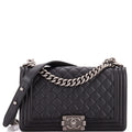 Boy Flap Bag Quilted Lambskin Old Medium