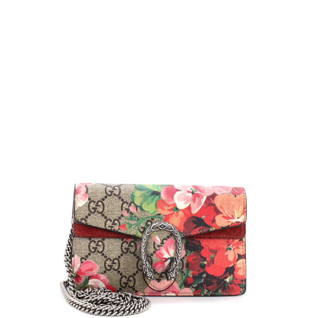 Dionysus Bag Blooms Print GG Coated Canvas Super Mini