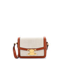 Triomphe Shoulder Bag Canvas with Leather Teen