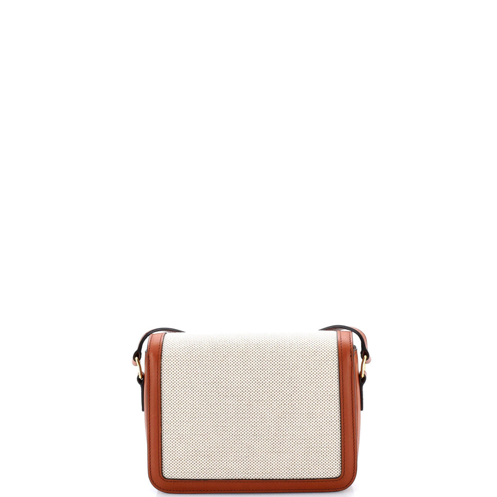 Triomphe Shoulder Bag Canvas with Leather Teen