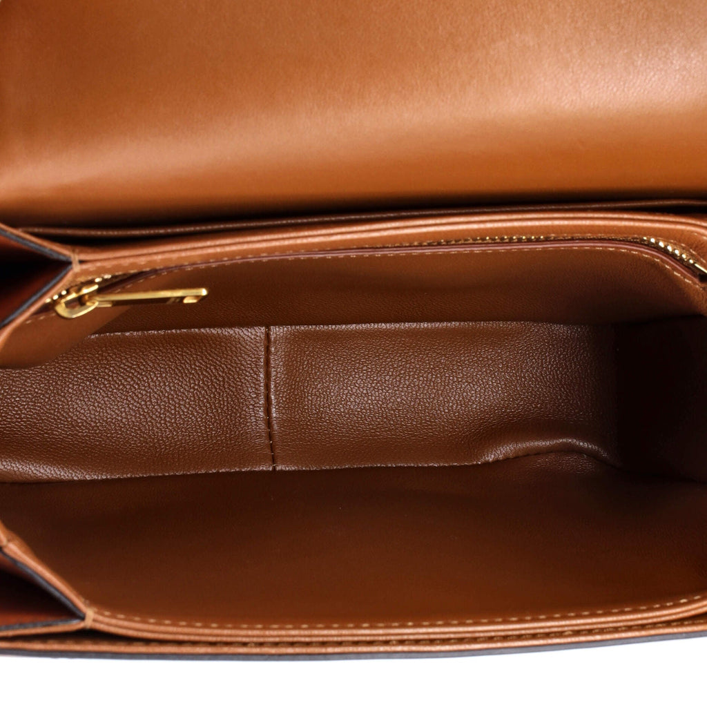 Triomphe Shoulder Bag Canvas with Leather Teen