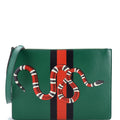 Messenger Bag Snake Printed Leather Large