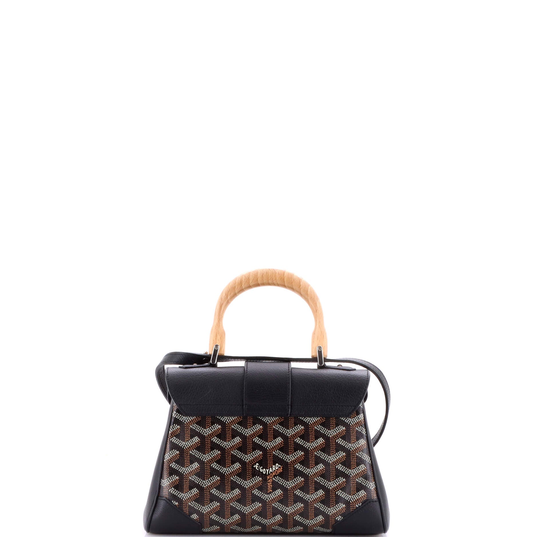 Saigon Top Handle Bag Coated Canvas with Leather Mini