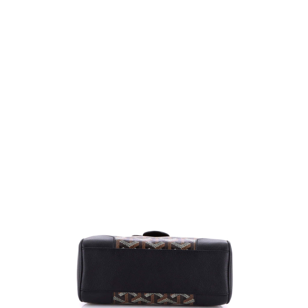 Saigon Top Handle Bag Coated Canvas with Leather Mini