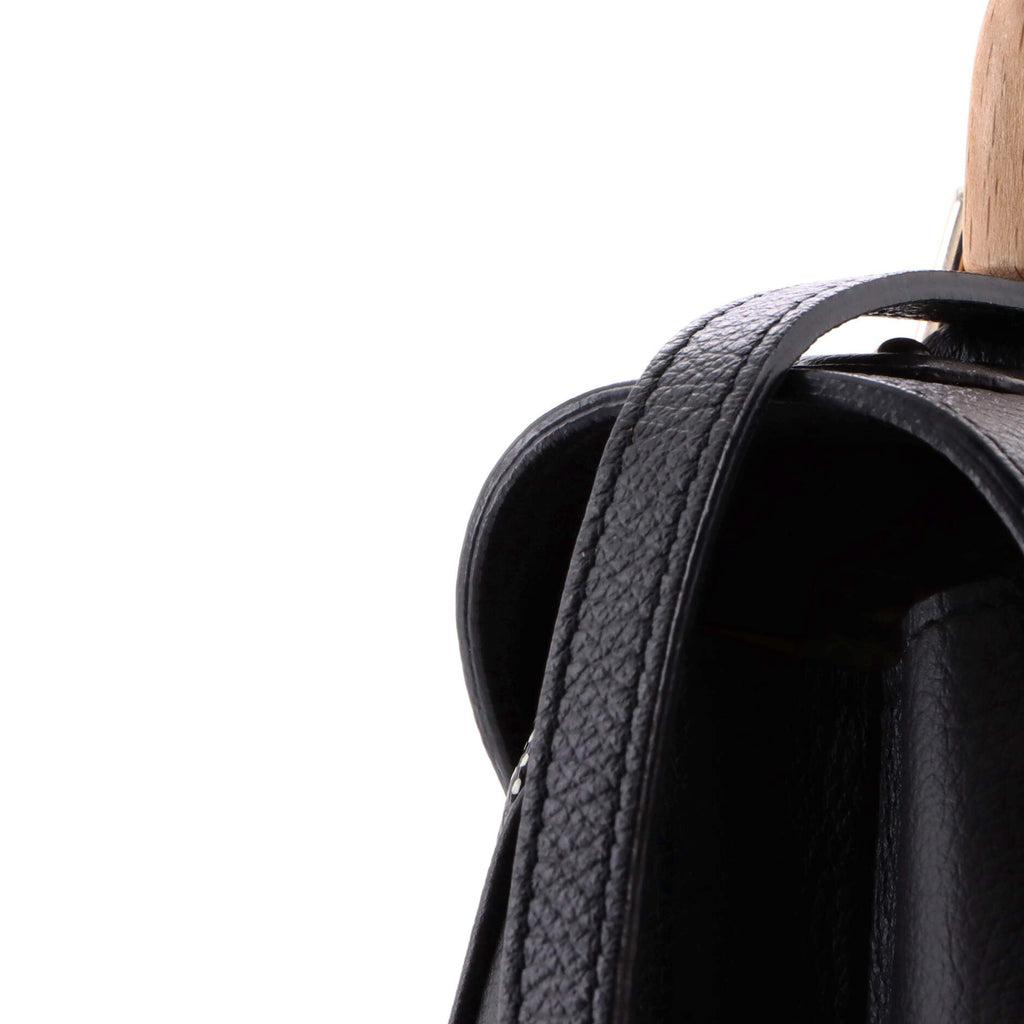 Saigon Top Handle Bag Coated Canvas with Leather Mini