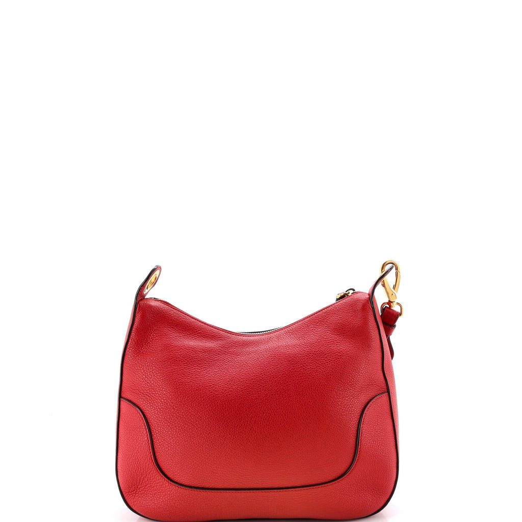 Striped Strap Zip Hobo Vitello Daino Medium