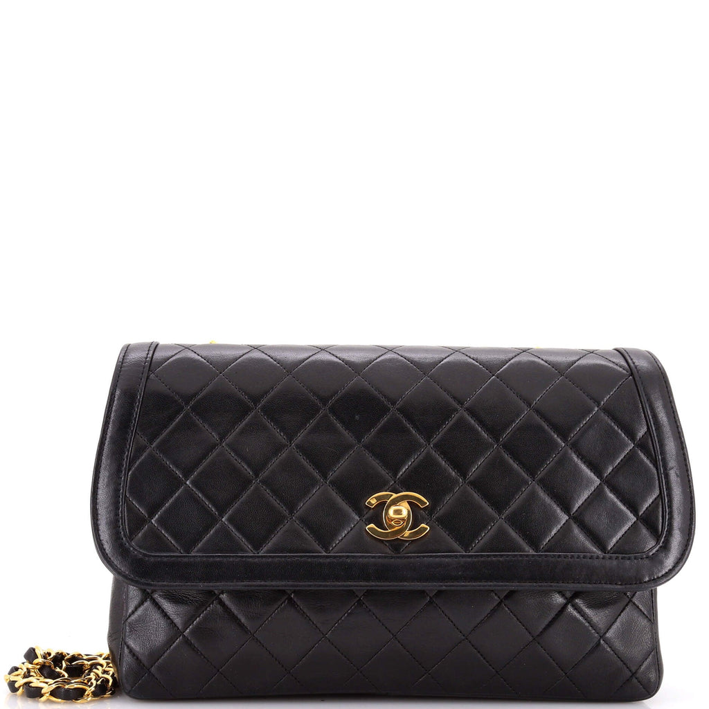 Vintage CC Chain Flap Bag Quilted Lambskin Medium
