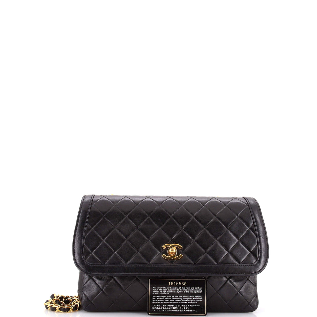 Vintage CC Chain Flap Bag Quilted Lambskin Medium