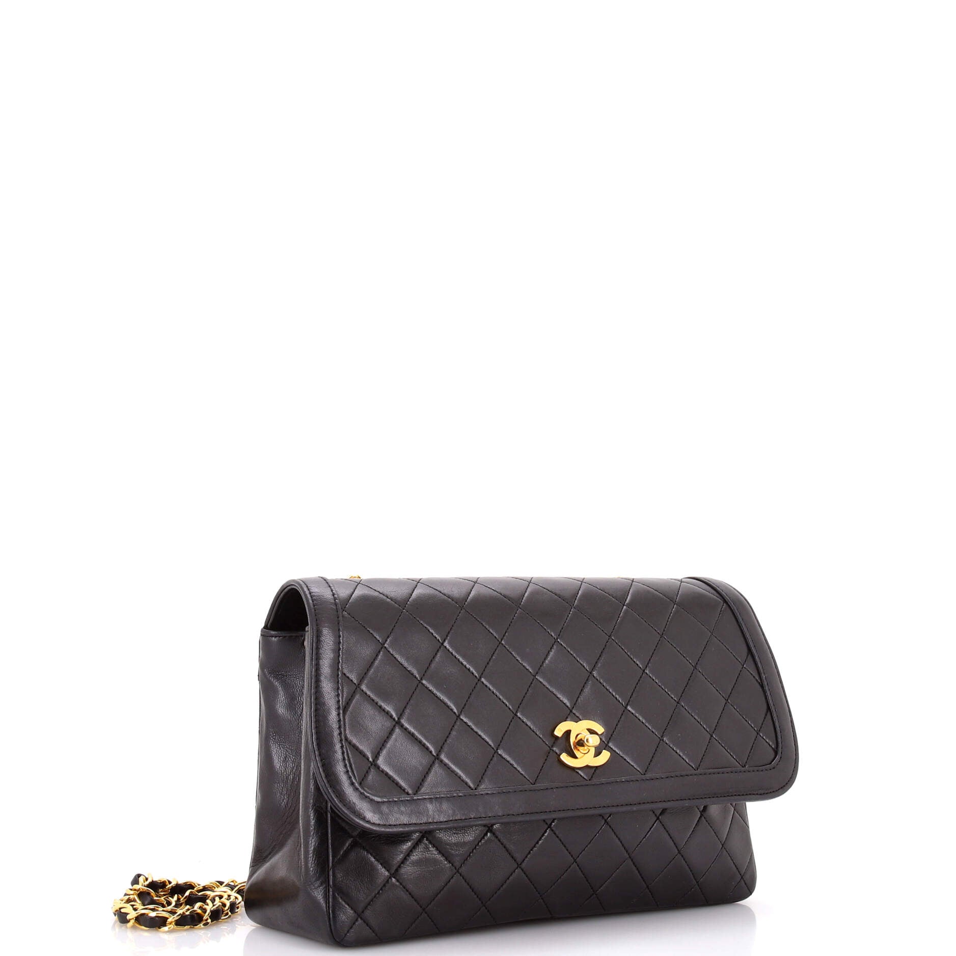 Vintage CC Chain Flap Bag Quilted Lambskin Medium