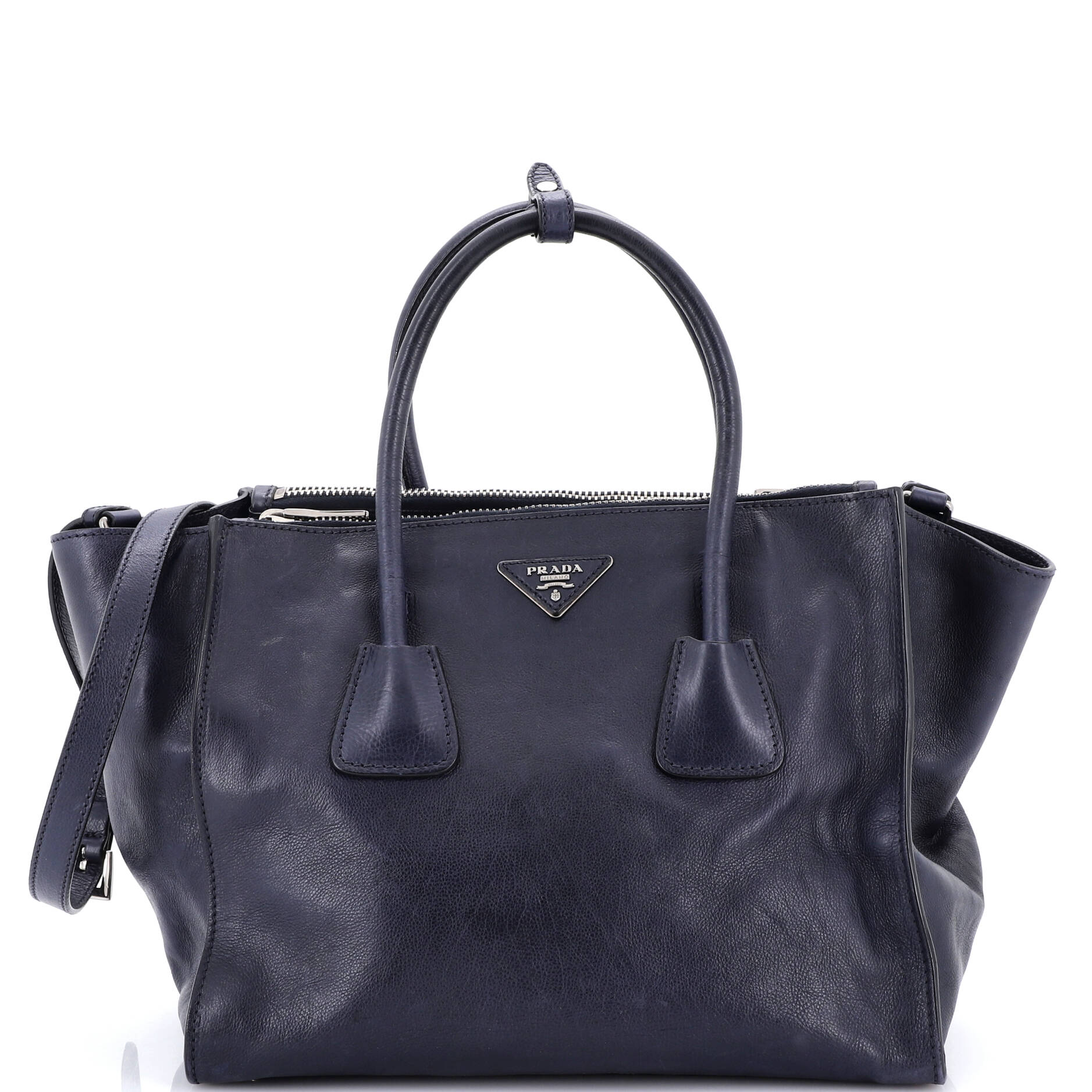 Twin Pocket Convertible Tote Leather Medium