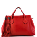 Lady Tassel Top Handle Bag Leather Medium