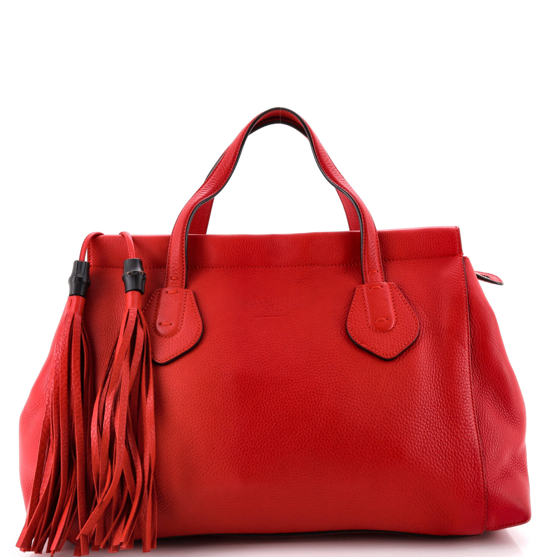 Lady Tassel Top Handle Bag Leather Medium