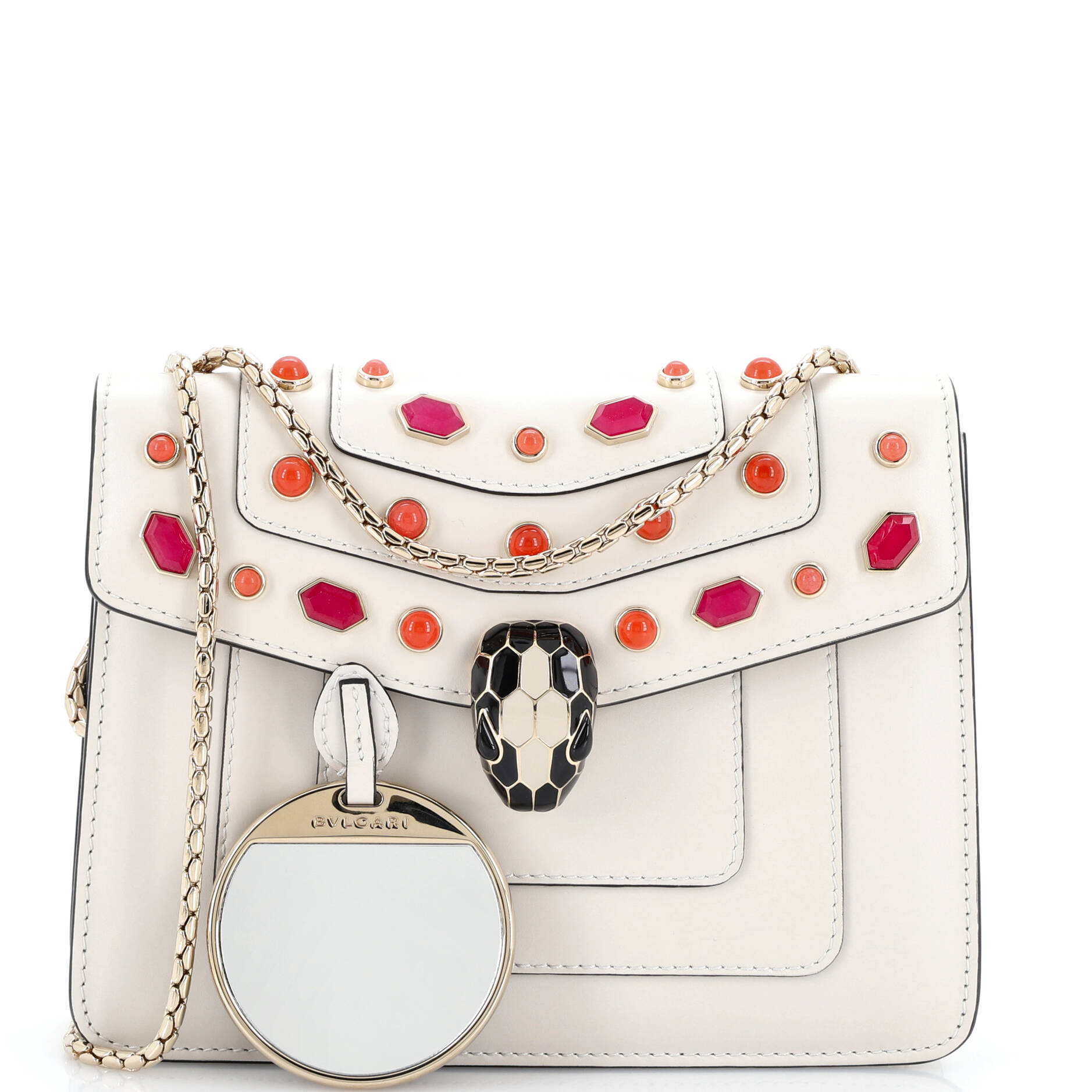 Serpenti Forever Shoulder Bag Embellished Leather Mini