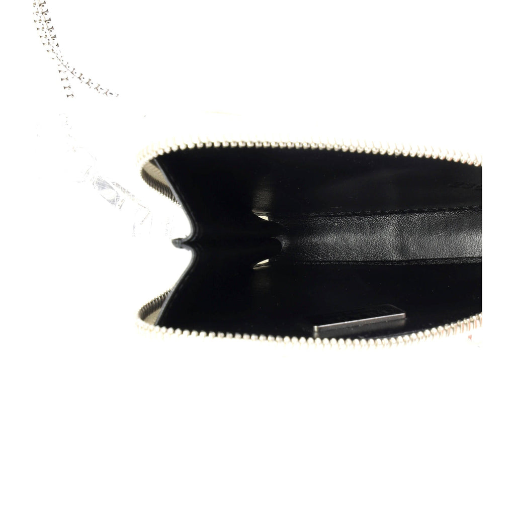Triangle Pouch Bag with Chain Brushed Leather Mini