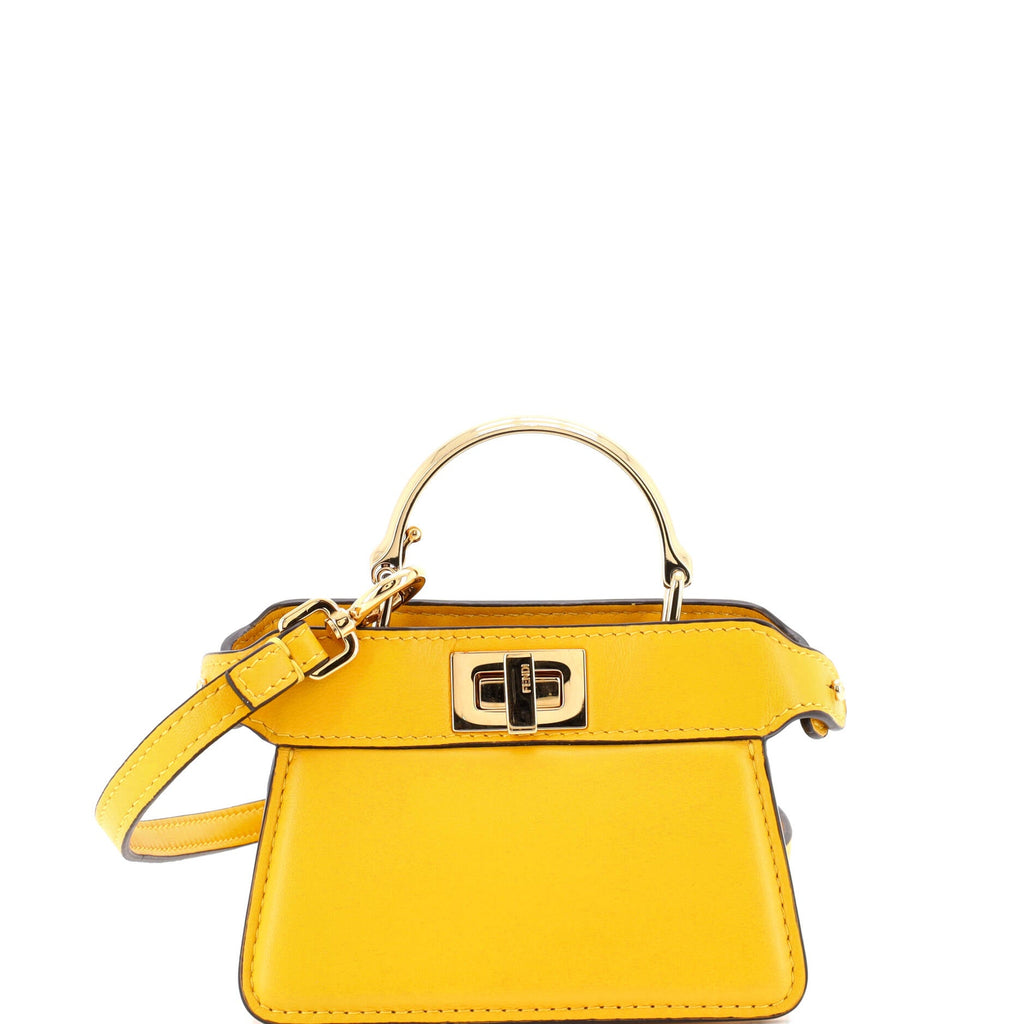 Maxi Handle Peekaboo Bag Leather Nano