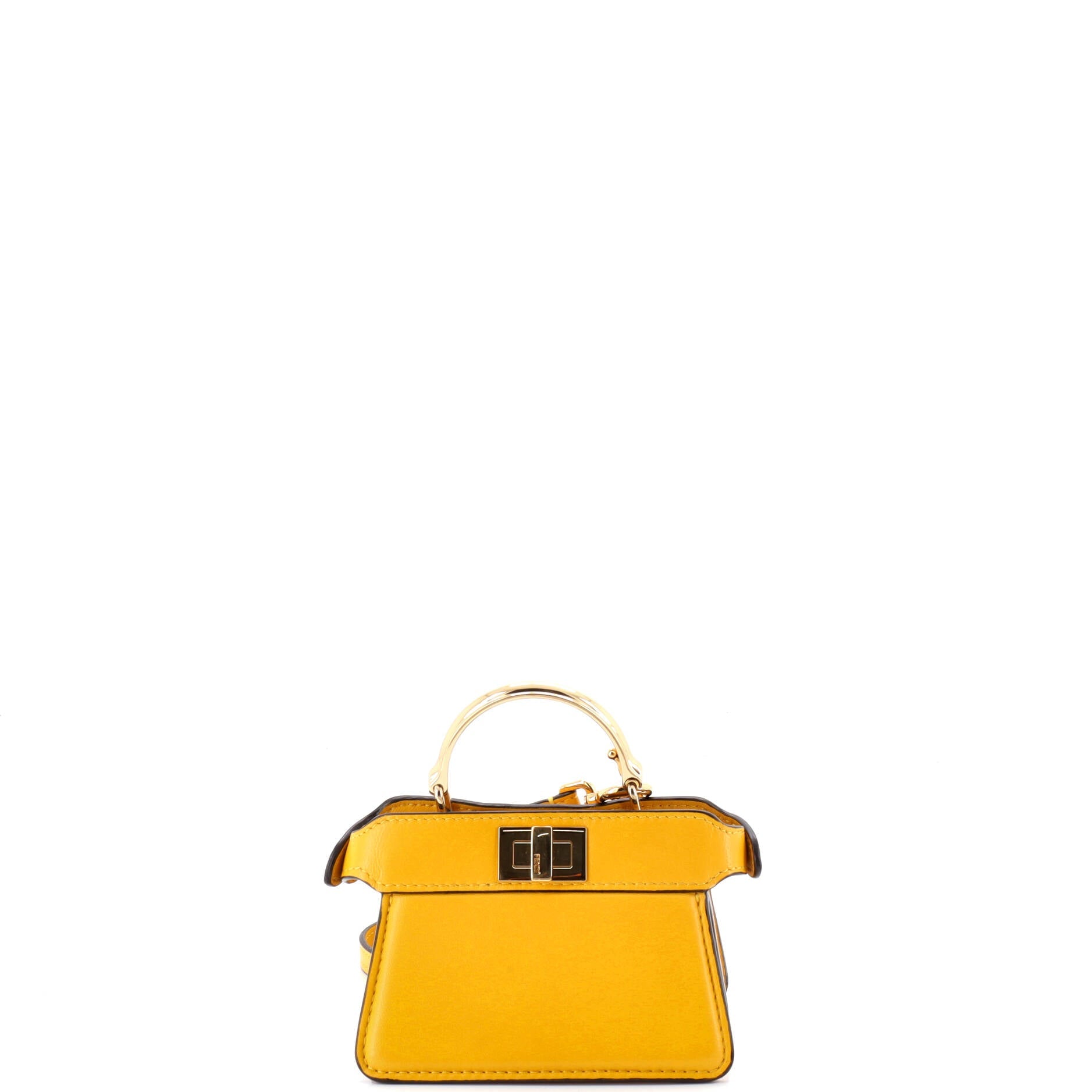 Maxi Handle Peekaboo Bag Leather Nano