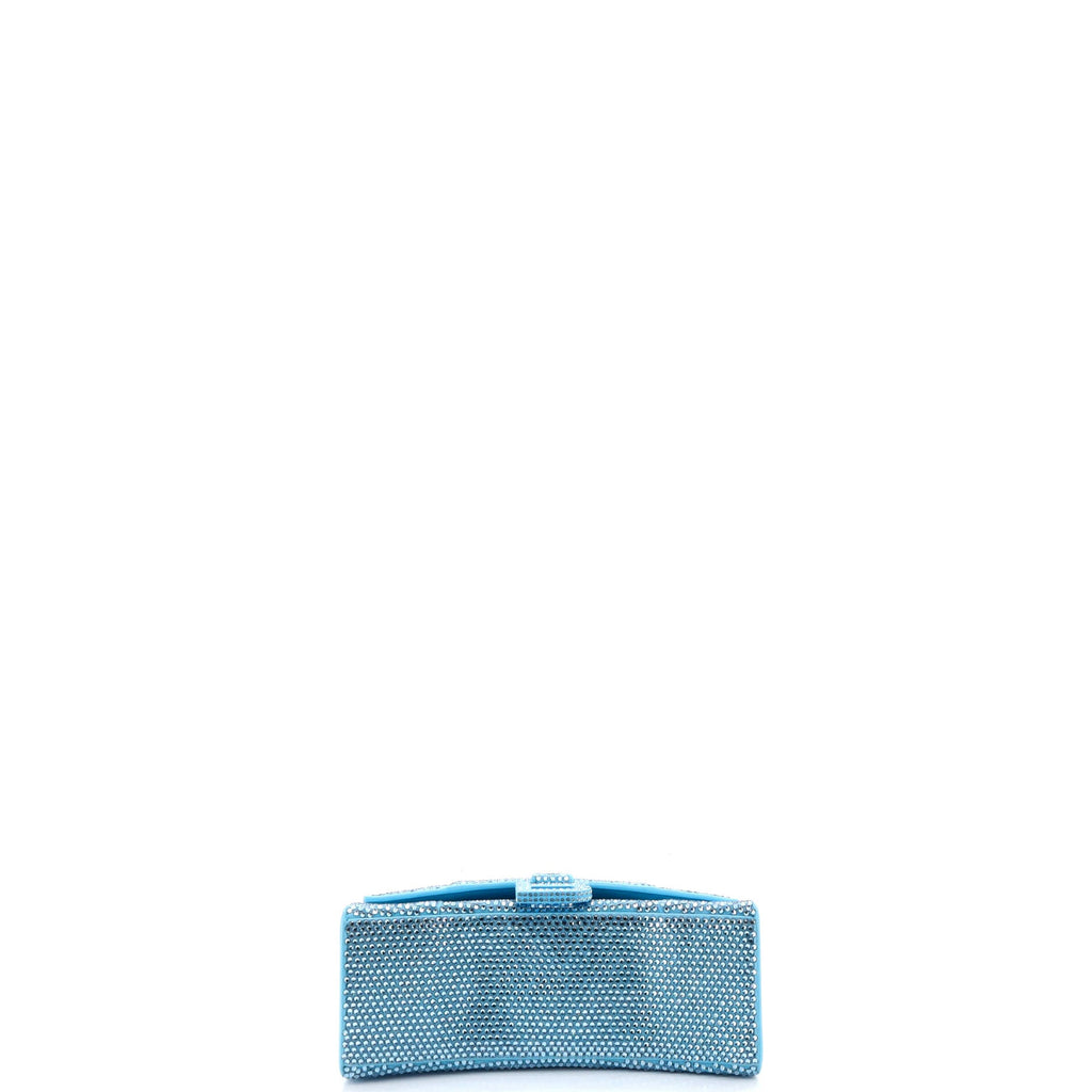 Hourglass Top Handle Bag Suede with Crystals XS