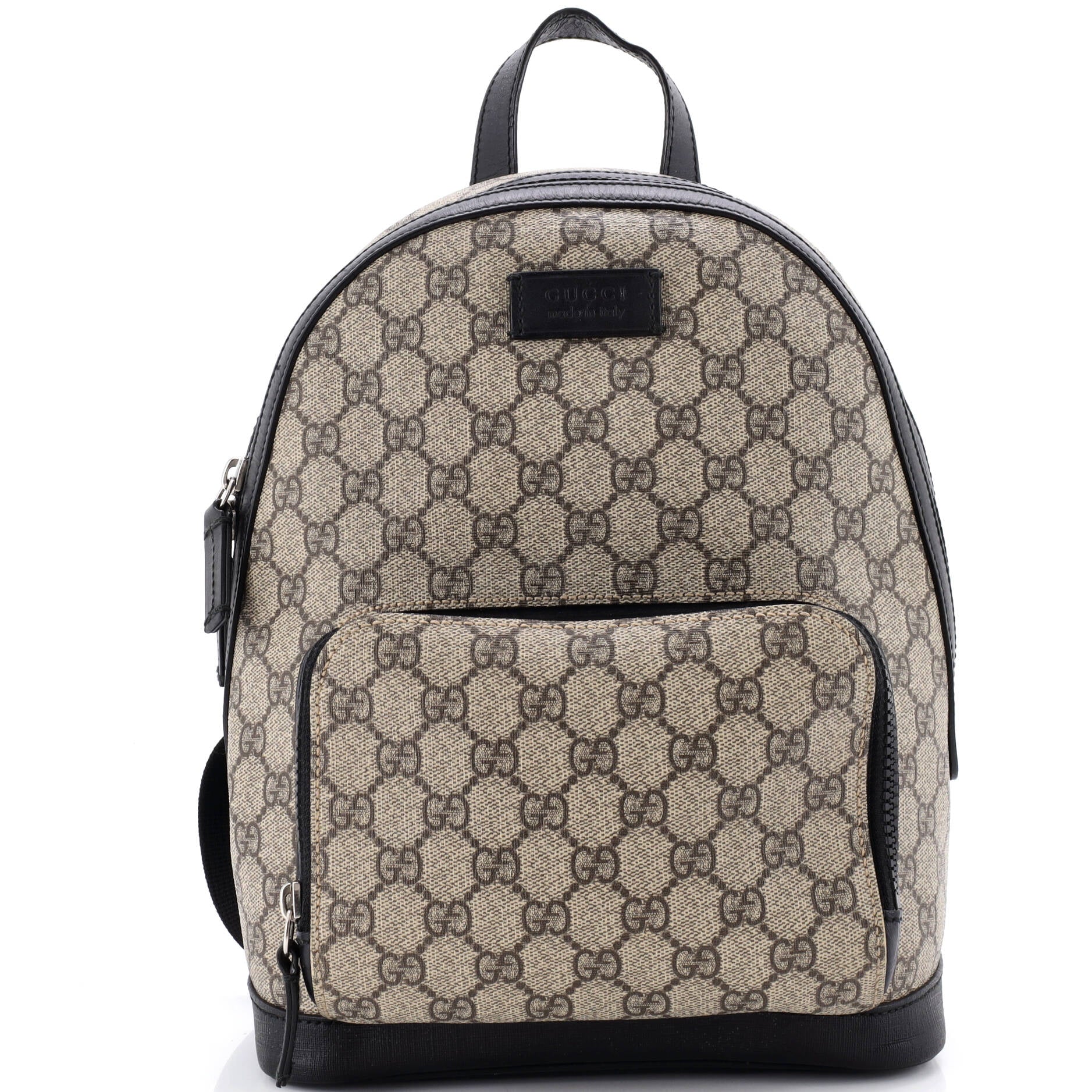 Zip Pocket Backpack GG Coated Canvas Small