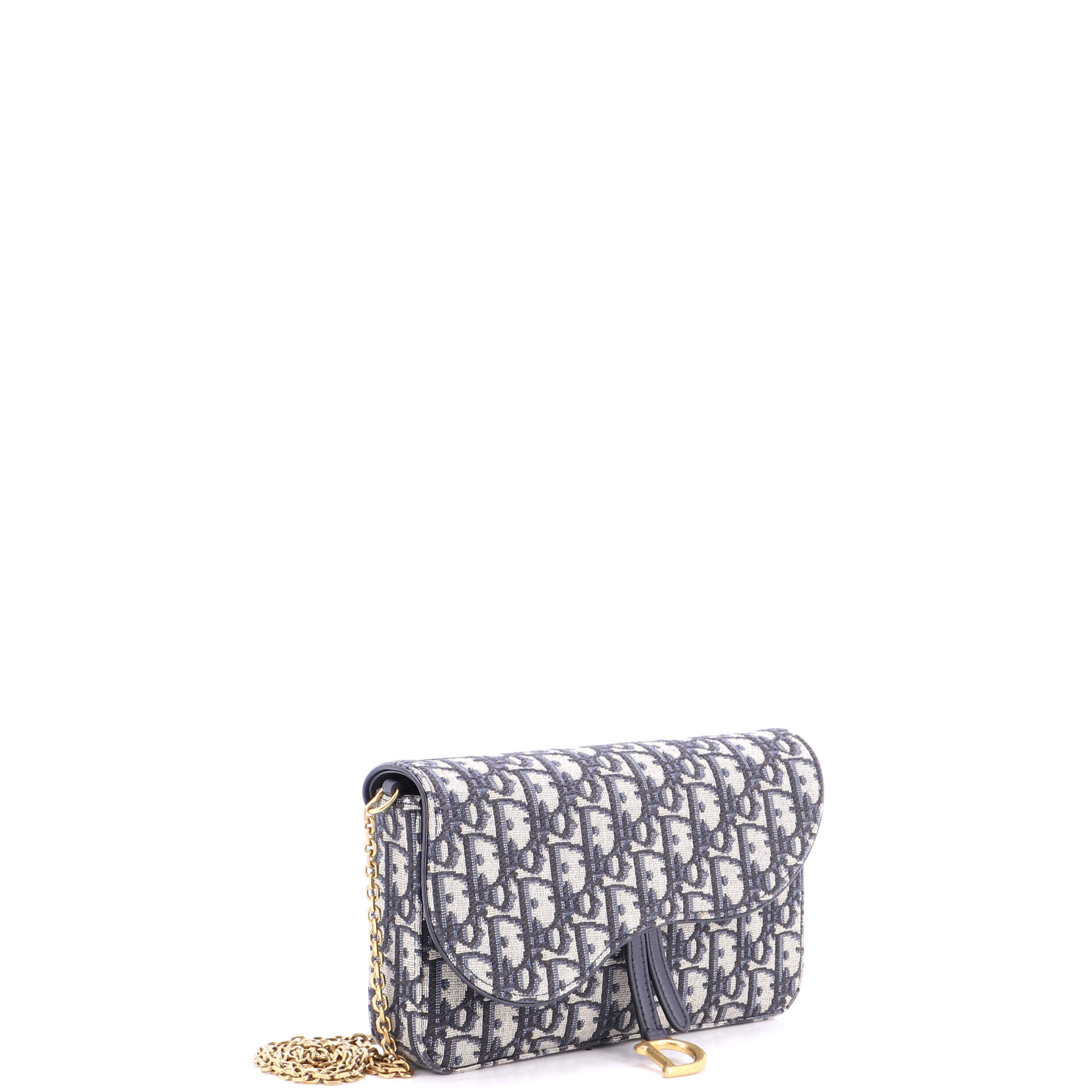 Saddle Pouch Wallet on Chain Oblique Canvas