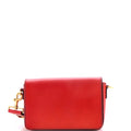 J'Adior Adjustable Strap Flap Bag Leather Small