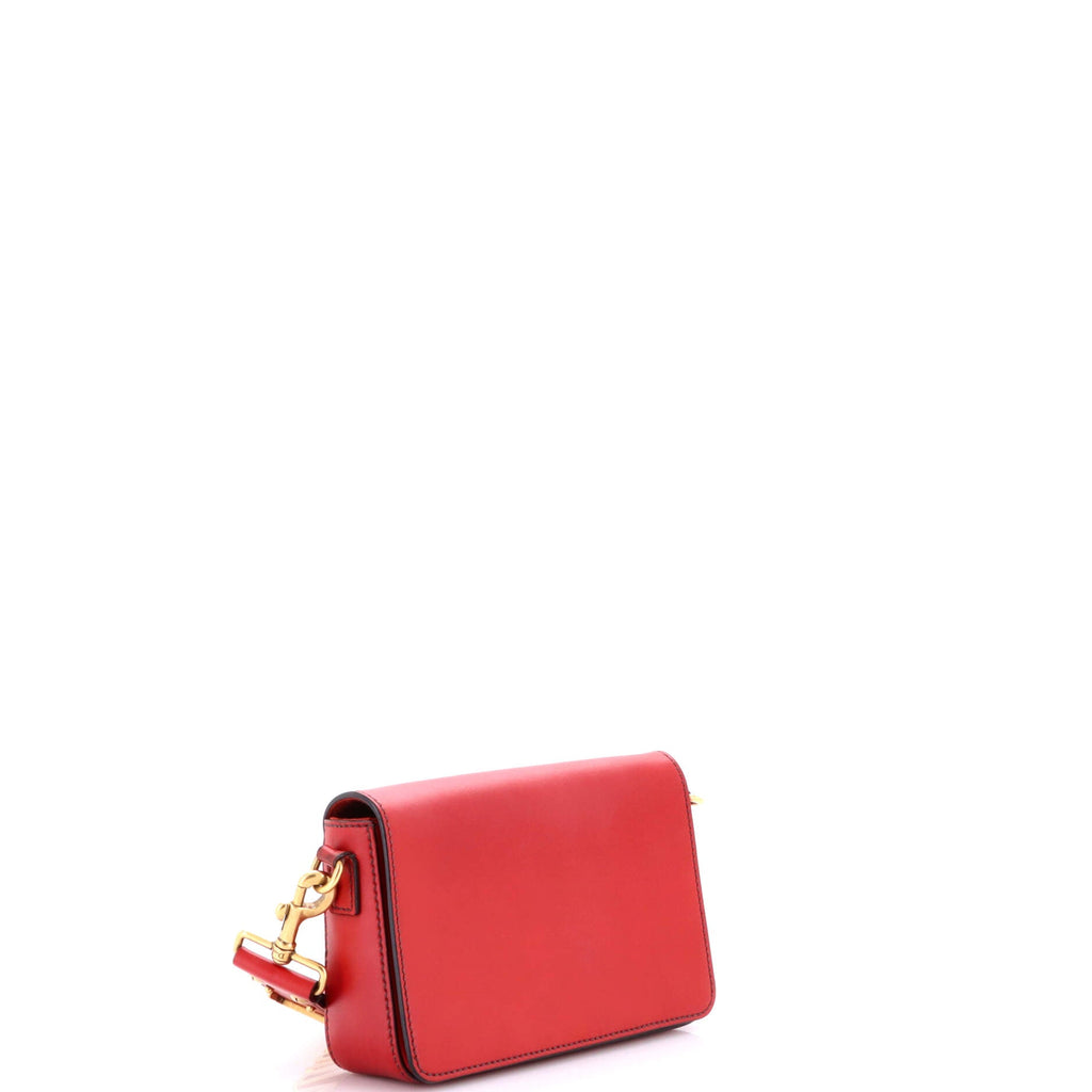 J'Adior Adjustable Strap Flap Bag Leather Small