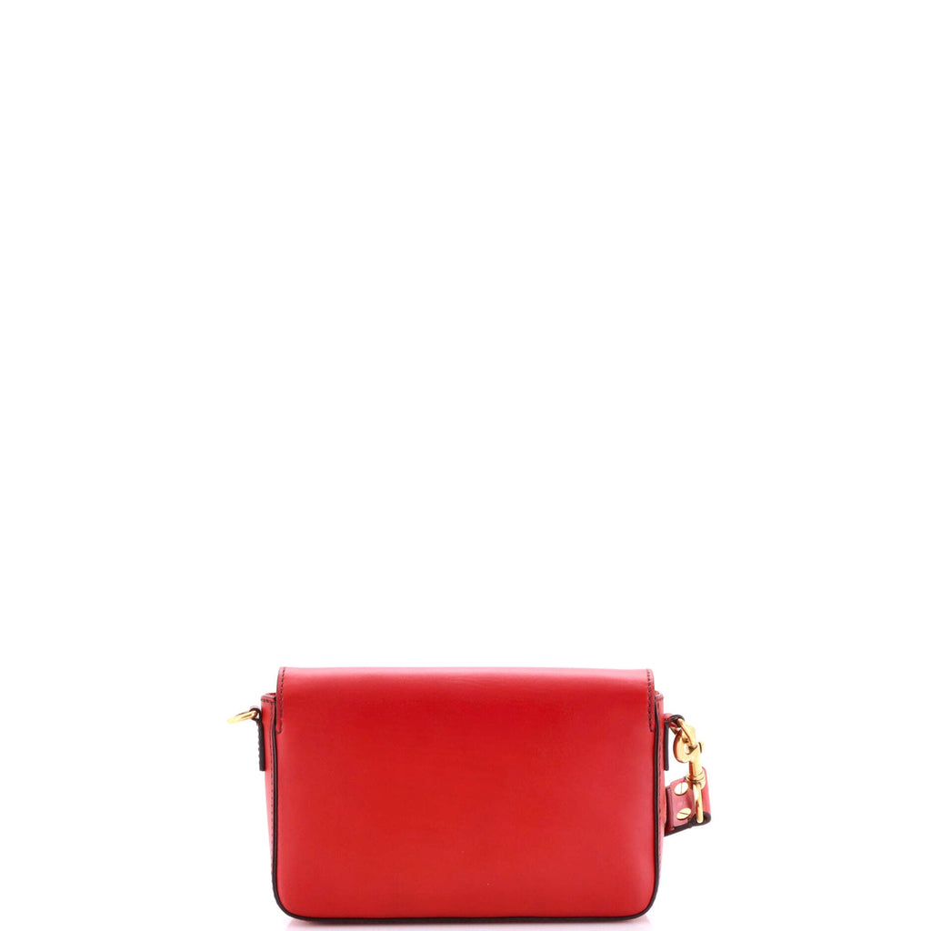 J'Adior Adjustable Strap Flap Bag Leather Small