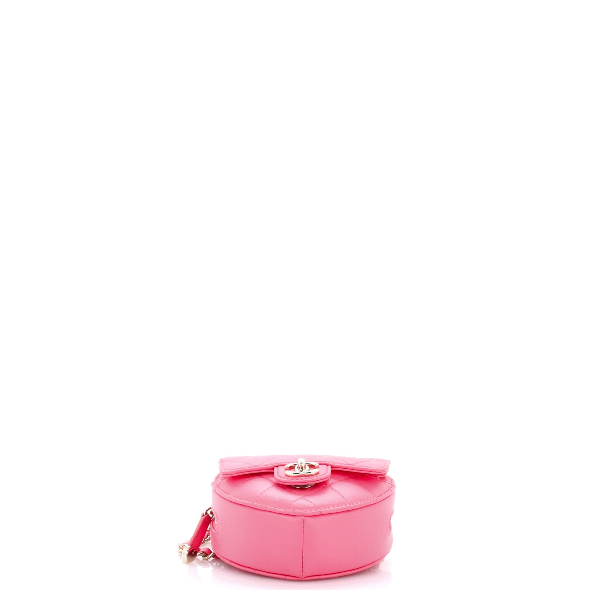 CC in Love Heart Belt Bag Quilted Lambskin