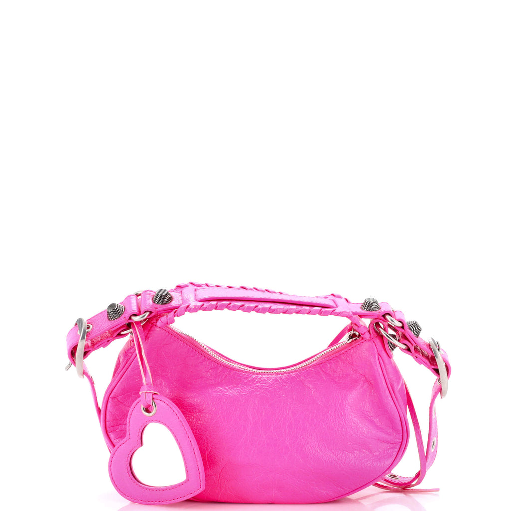 Le Cagole Giant Studs Shoulder Bag Leather XS