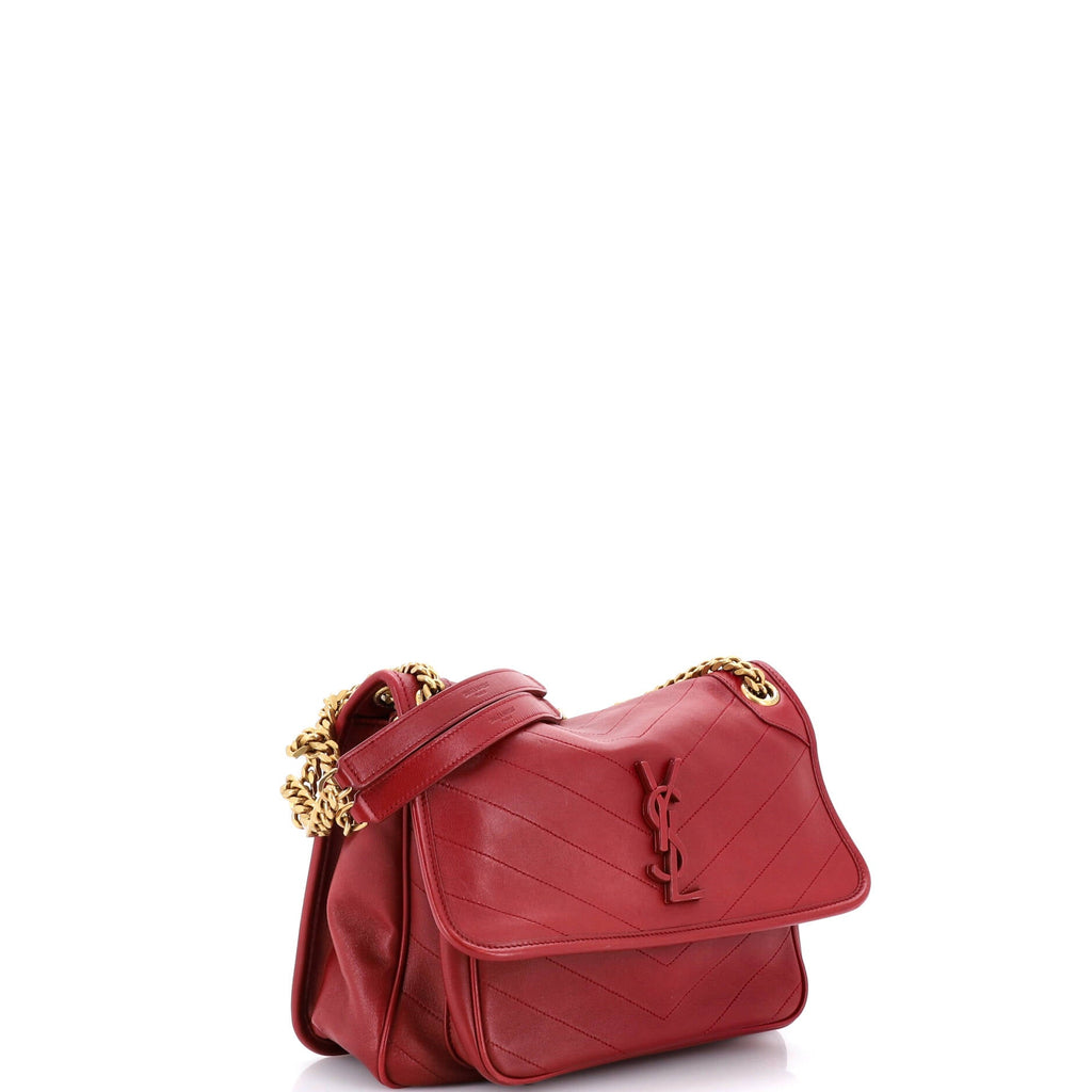 Niki Chain Flap Bag Matelasse Chevron Leather Medium