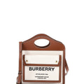 Logo Pocket Tote Canvas with Leather Mini