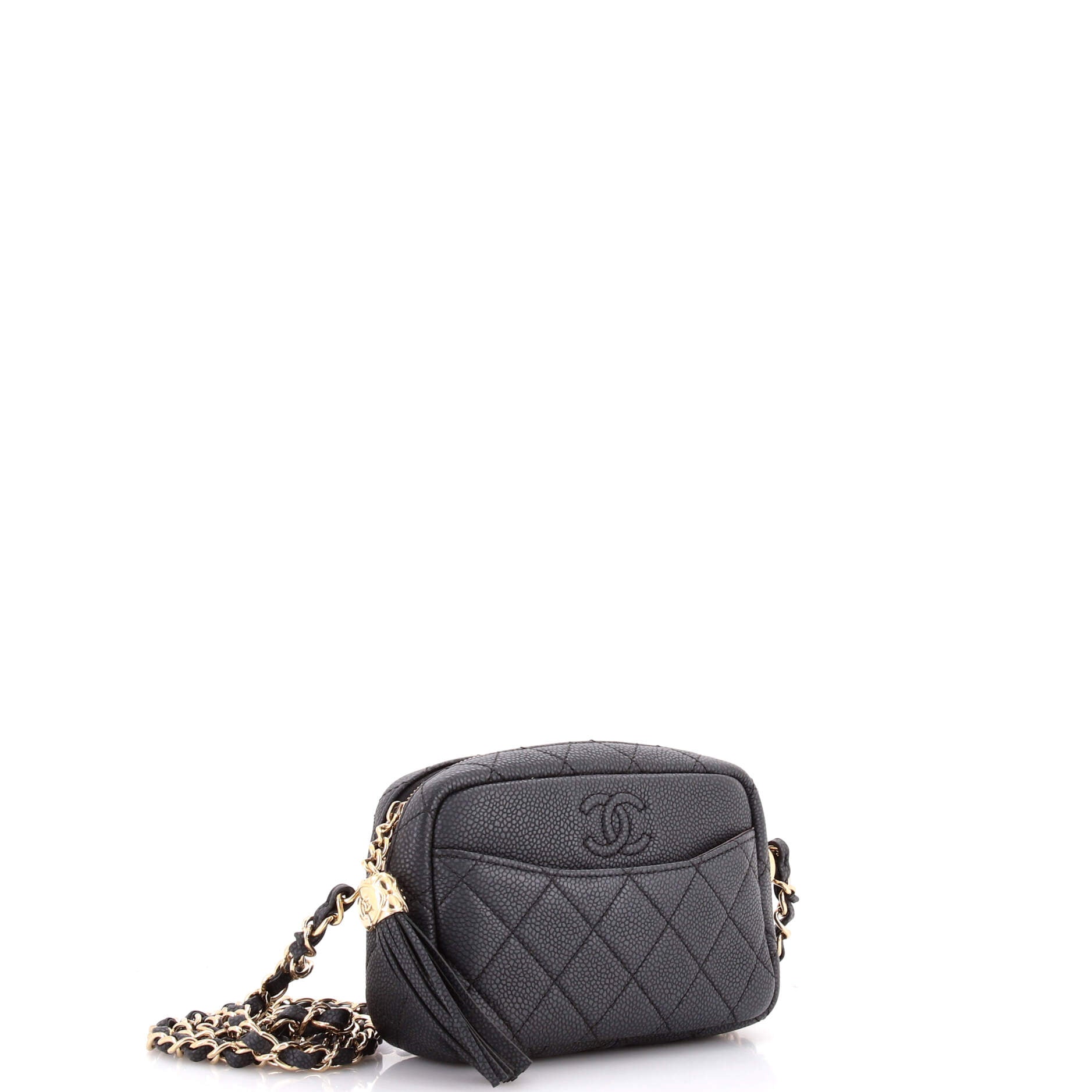 Coco Tassel Camera Case Quilted Caviar Mini