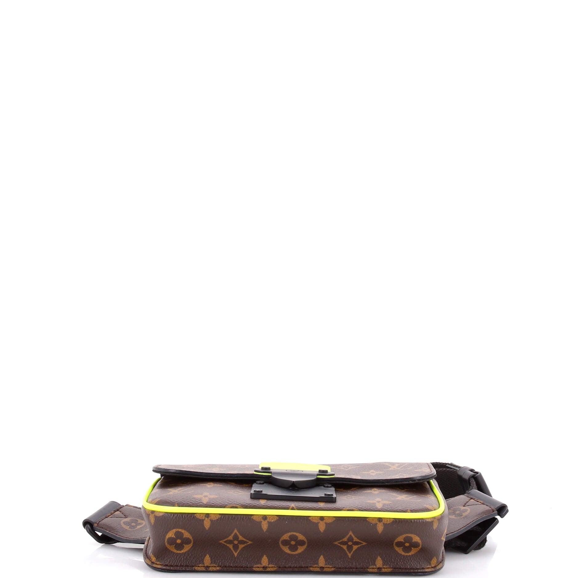 S Lock Sling Bag Macassar Monogram Canvas