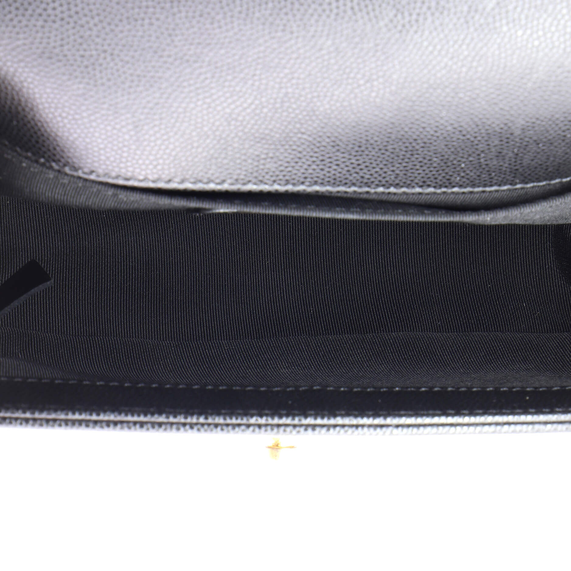 Boy Flap Bag Quilted Caviar Small