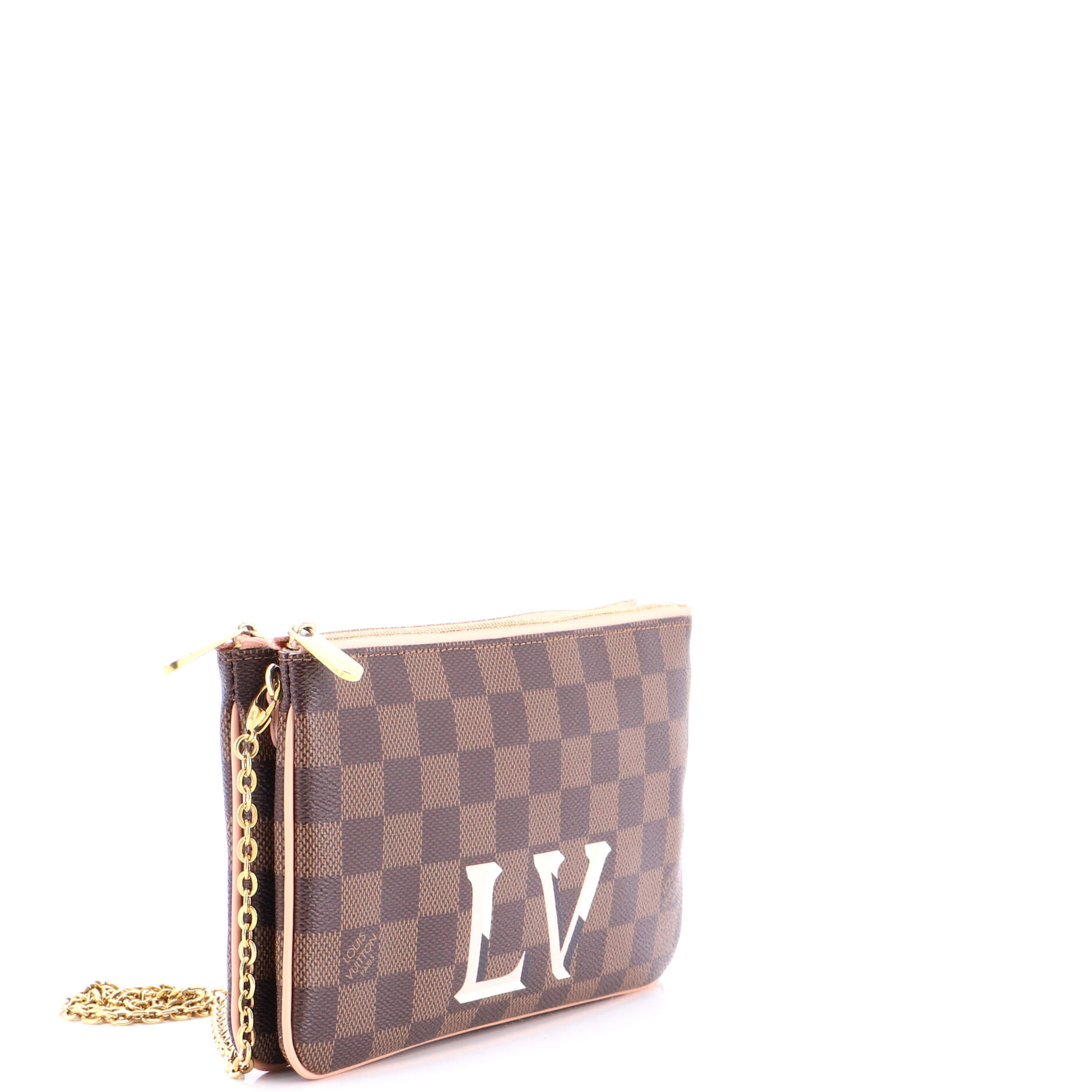 Double Zip Pochette Damier