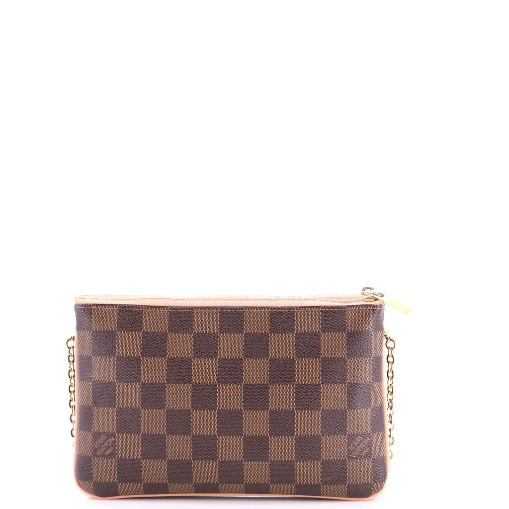 Double Zip Pochette Damier