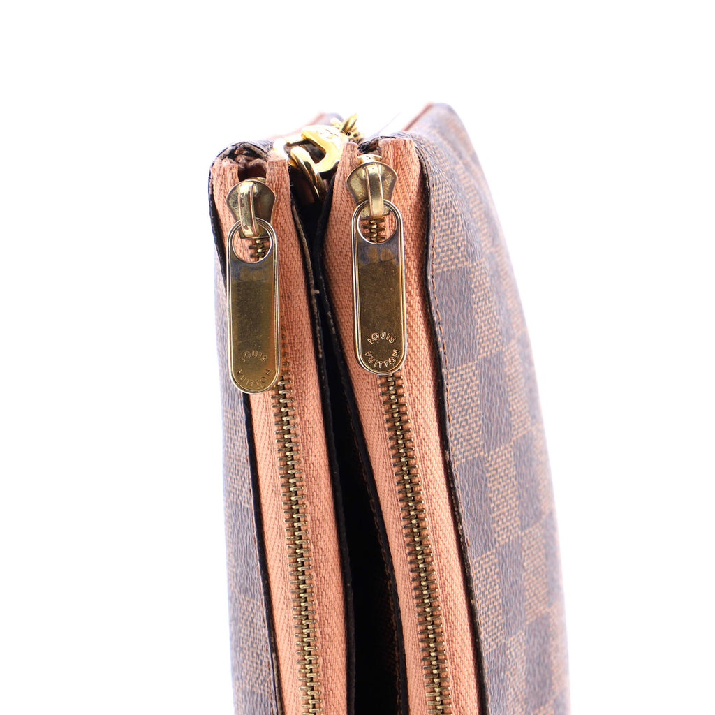 Double Zip Pochette Damier