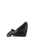 Triangle Logo Zip Crossbody Bag Soft Leather Small