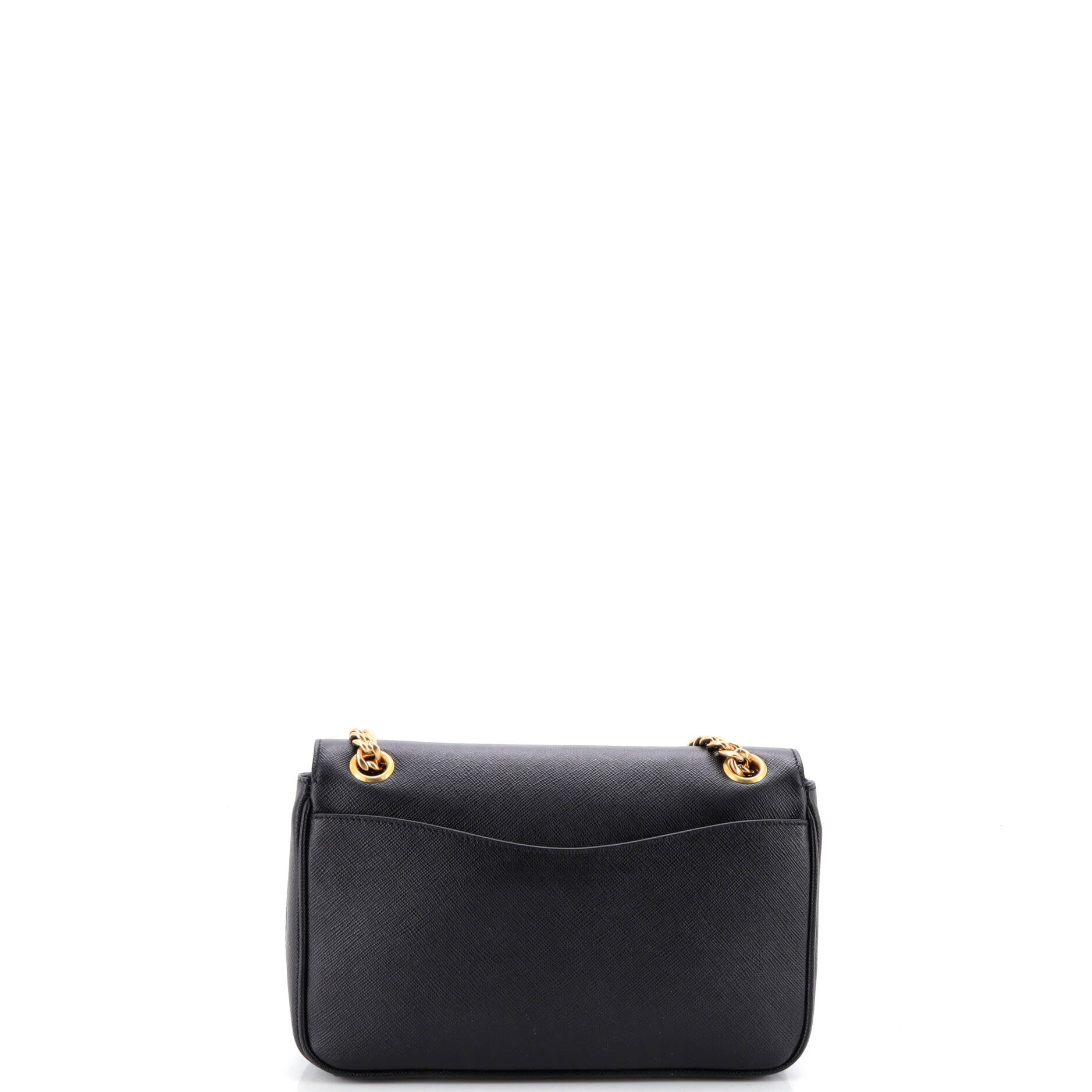 Pattina Flap Shoulder Bag Saffiano Leather Small
