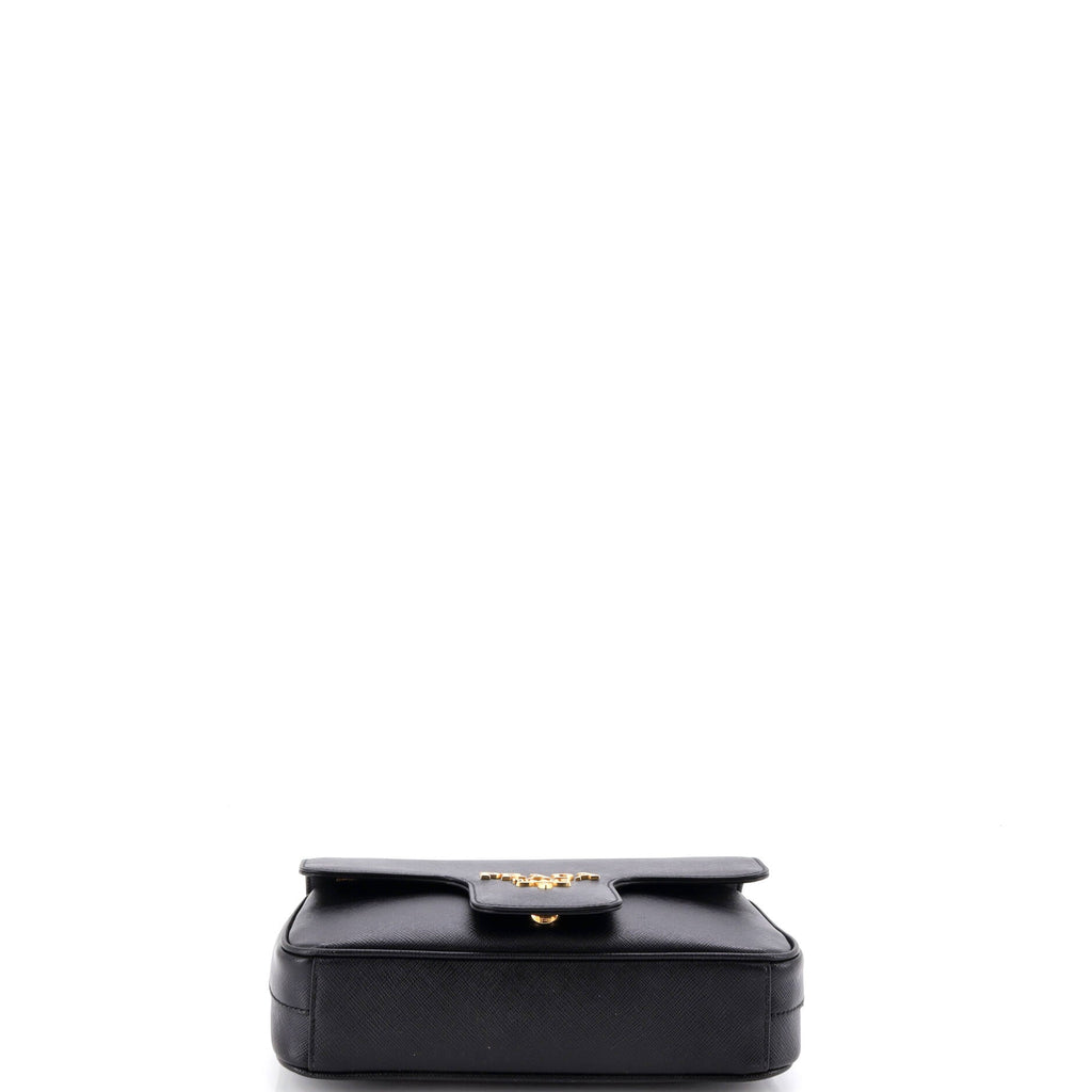 Pattina Flap Shoulder Bag Saffiano Leather Small