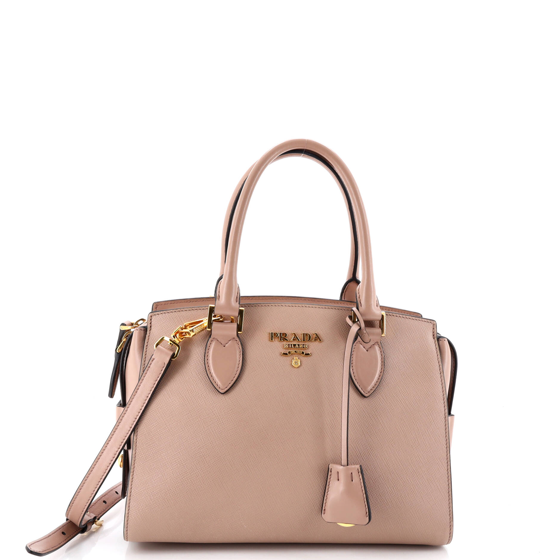 Convertible Zip Tote Saffiano Leather Small