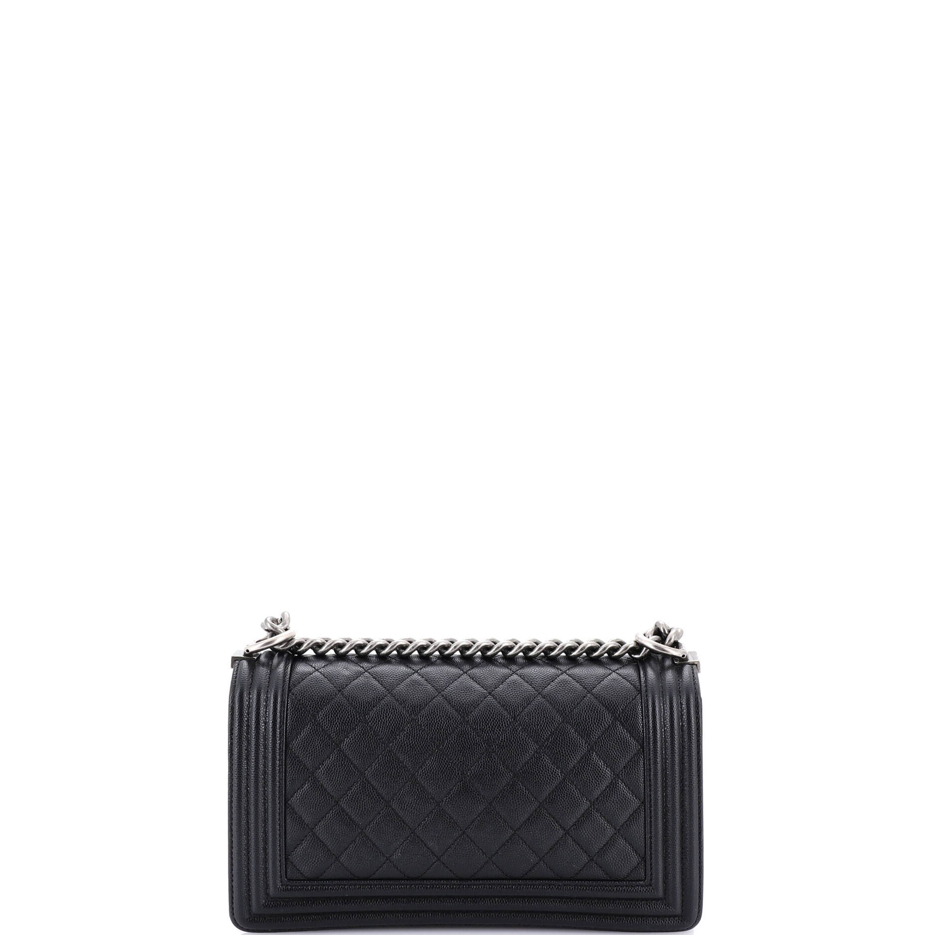 Boy Flap Bag Quilted Caviar Old Medium