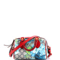Convertible Boston Bag Blooms Print GG Coated Canvas Nano