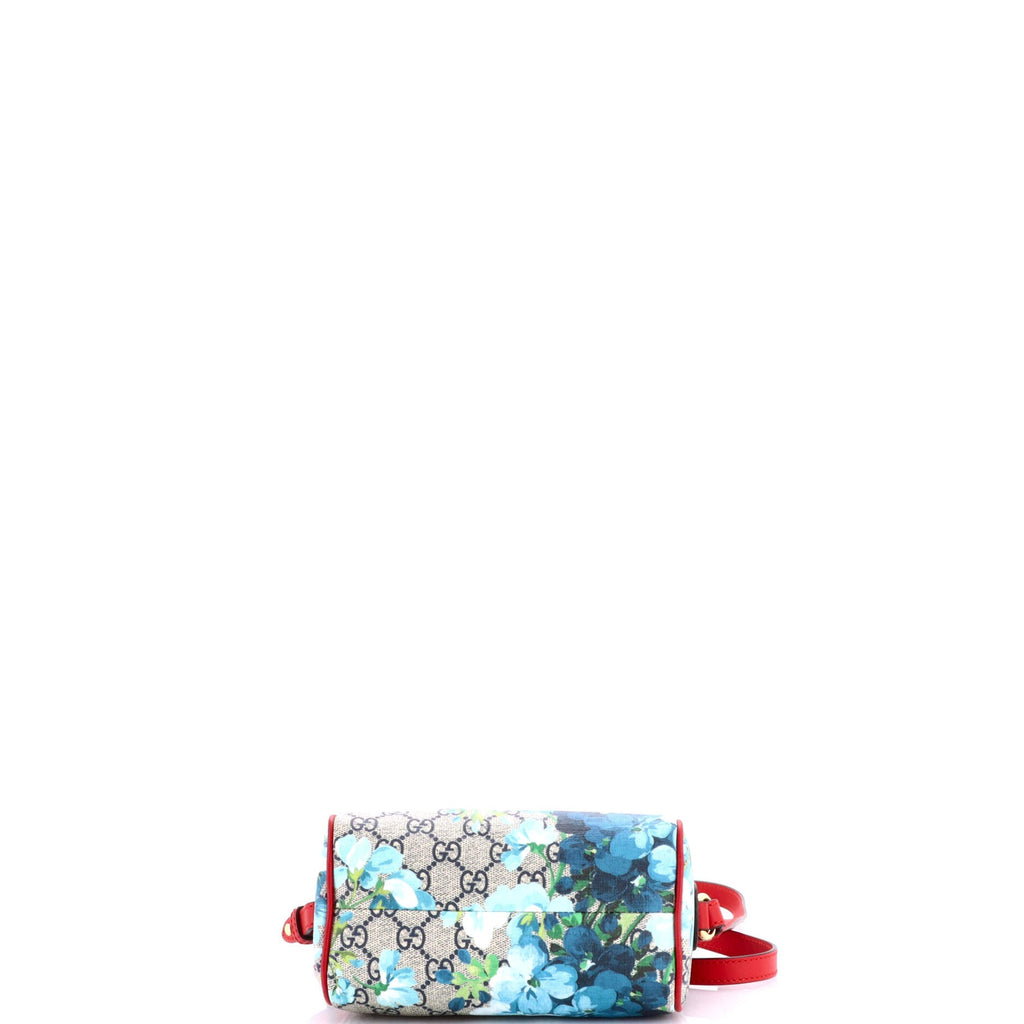 Convertible Boston Bag Blooms Print GG Coated Canvas Nano