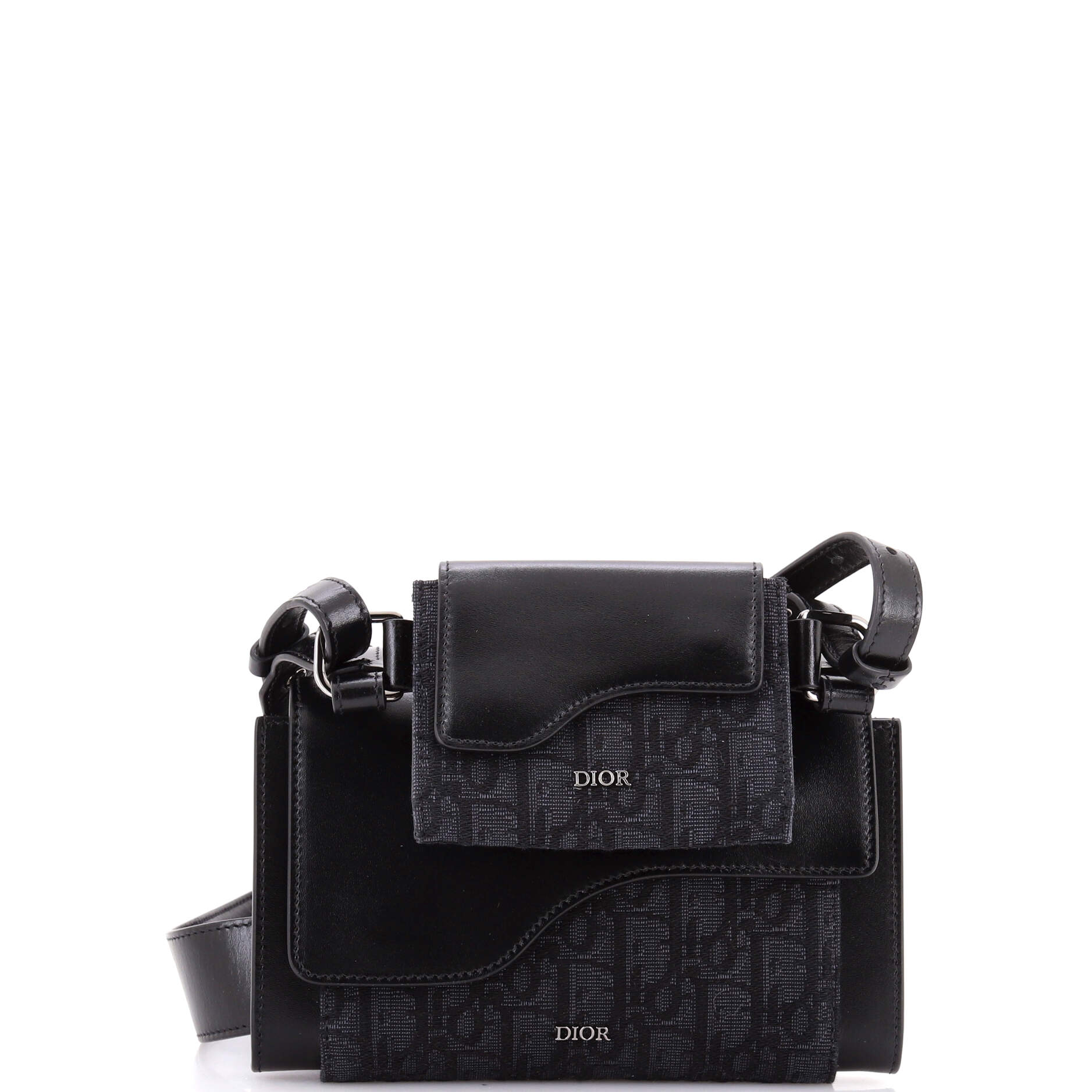 Elite Shoulder Pouch Oblique Canvas and Calfskin