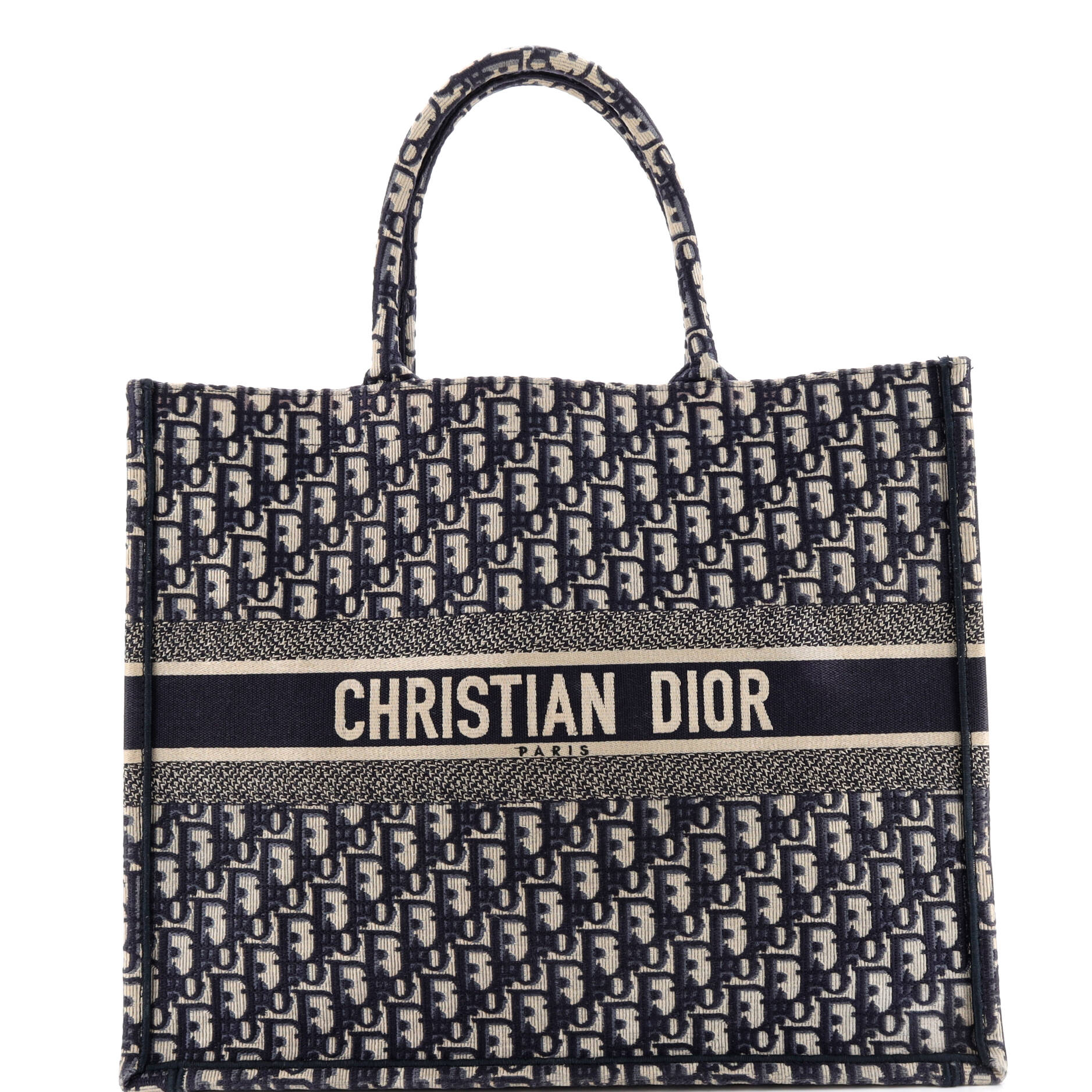 Book Tote Oblique Canvas Large