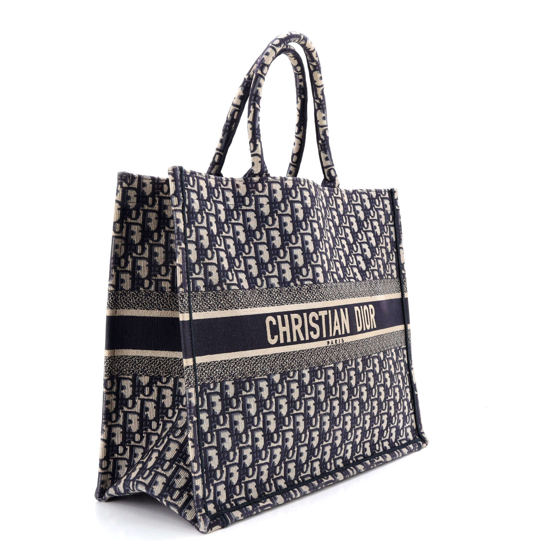 Book Tote Oblique Canvas Large