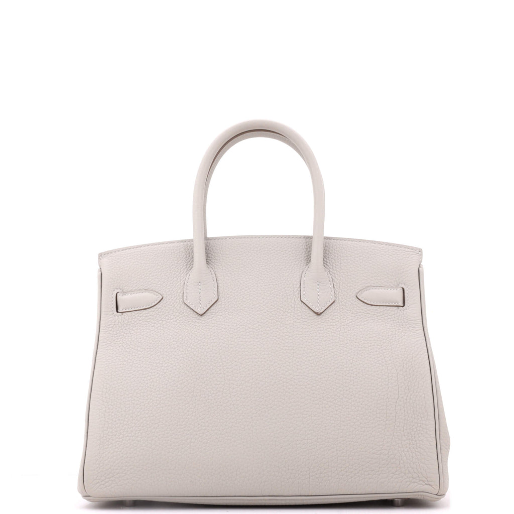 Birkin Handbag Grey Togo with Palladium Hardware 30