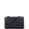 So Black Reissue 2.55 Flap Bag Chevron Aged Calfskin 226