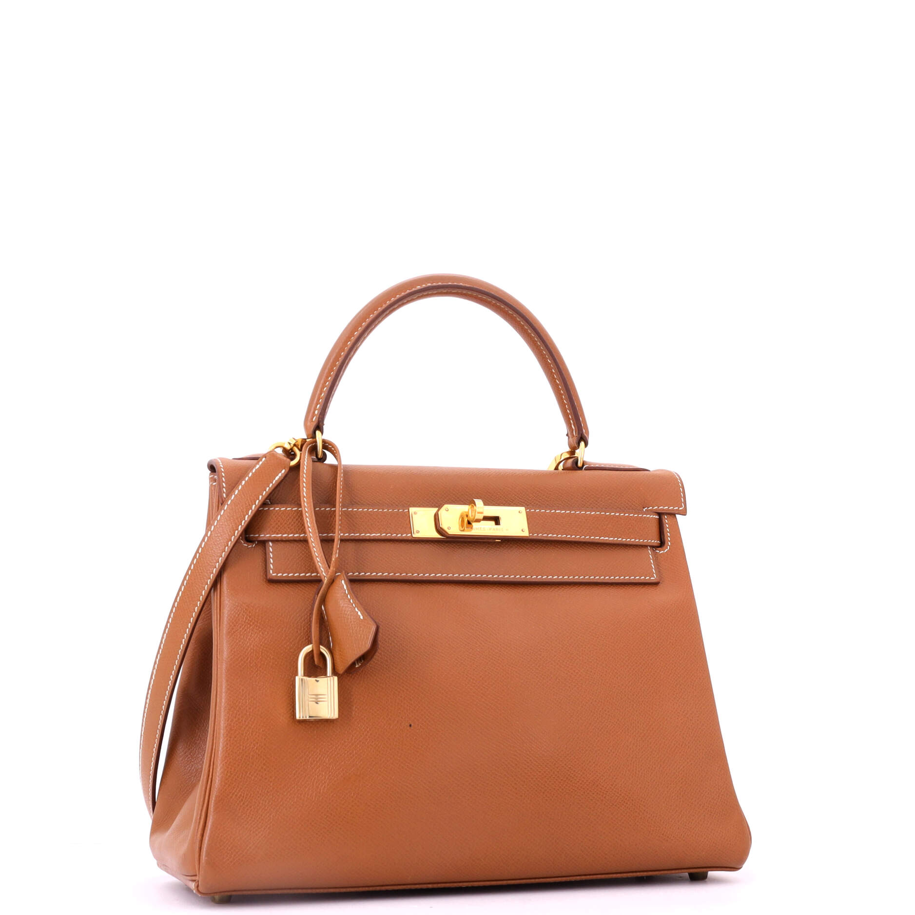 Kelly Handbag Gold Courchevel with Gold Hardware 28