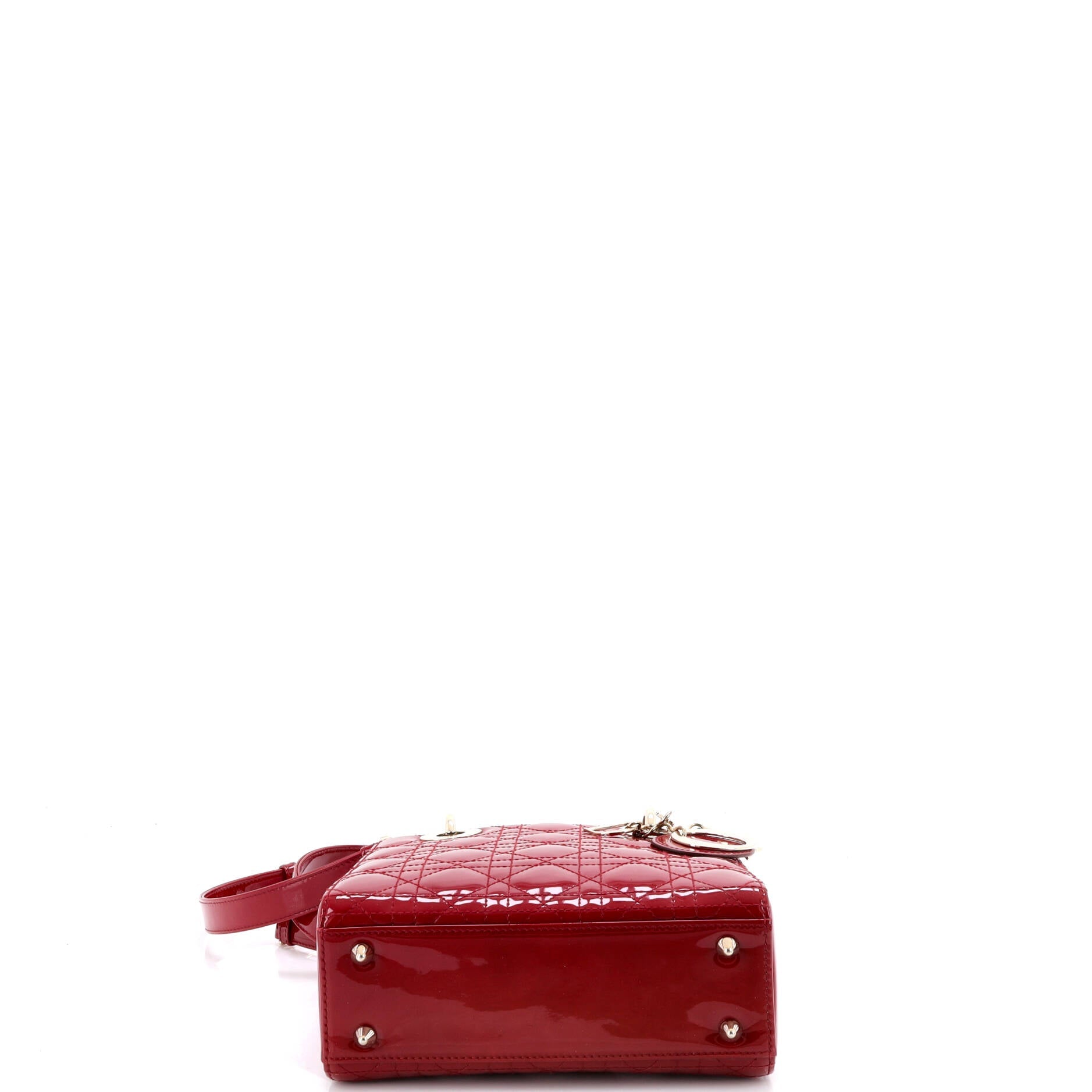 Lady Dior Bag Cannage Quilt Patent Small